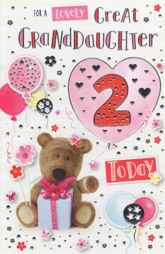 Picture of FOR A LOVELY GREAT GRANDDAUGHTER 2ND BIRTHDAY CARD
